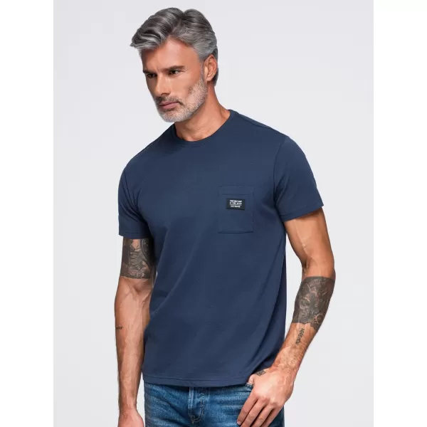  Pánske tričko OMBRE OM-TSCT-0305 NAVY BLUE 