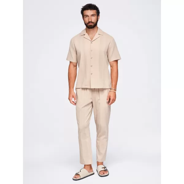  Pánska košeľa OMBRE OM-SHSS-0221 LIGHT BROWN 