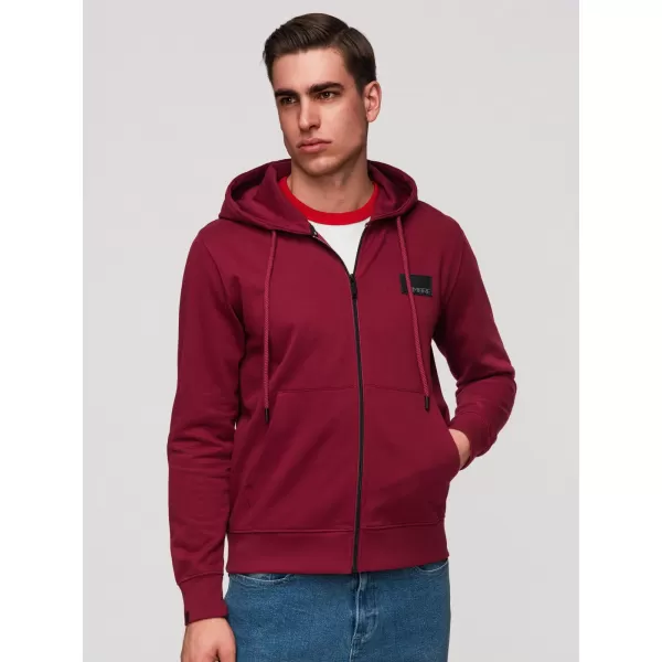  Pánska mikina OMBRE OM-SSZP-0256 RED 