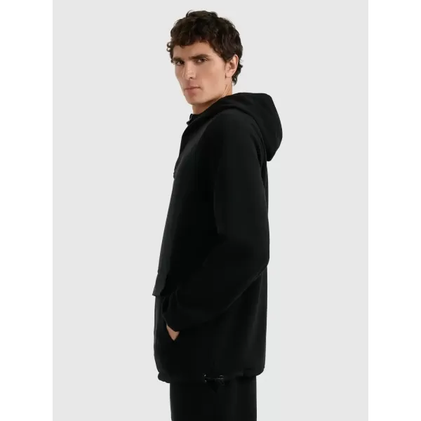  Pánska mikina 4F WAW25TSWSM1947 DEEP BLACK 