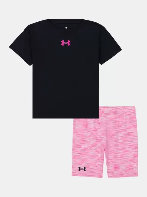 Dievčenská súprava UNDER ARMOUR TWIST BIKE SHORT SET UASII0PR-001 ČIERNA