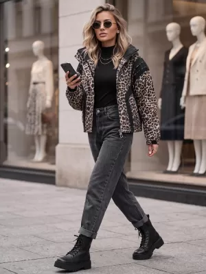 Dámska bunda DSTREET TY6041 HNEDÁ