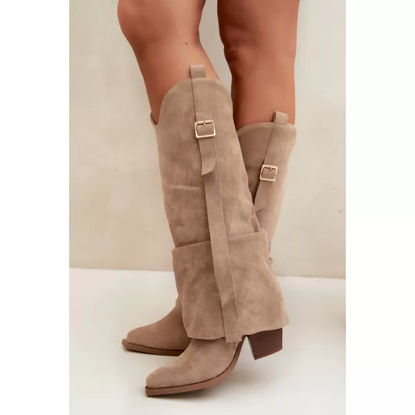 Dámske čižmy BOTO 7699A KHAKI 