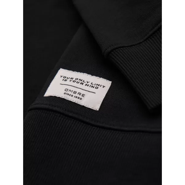  Pánska mikina OMBRE OM-SSBN-0271 BLACK 