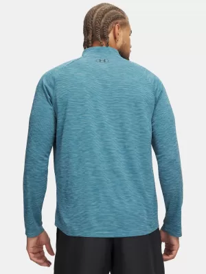 Pánske tričko UNDER ARMOUR TECH TEXTURED 1/2 ZIP 1382797-466 MODRÁ