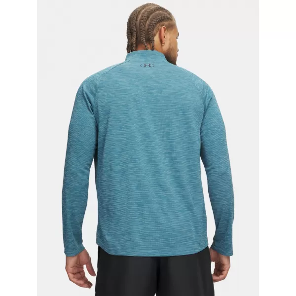  Pánske tričko UNDER ARMOUR TECH TEXTURED 1/2 ZIP 1382797-466 MODRÁ 