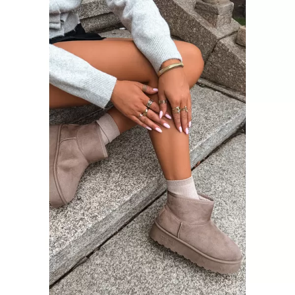  Dámske snehule BIG STAR SHOES UU274224 BEIGE 