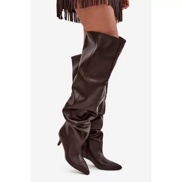  Dámske čižmy BOTO 8506 BROWN 