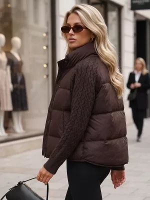 Dámska bunda DSTREET TY5931 HNEDÁ