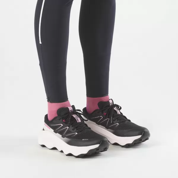  Dámske topánky SALOMON ULTRA FLOW 2 GORE-TEX L49299500 BLACK/DAWN PINK/VANILLA ICE 