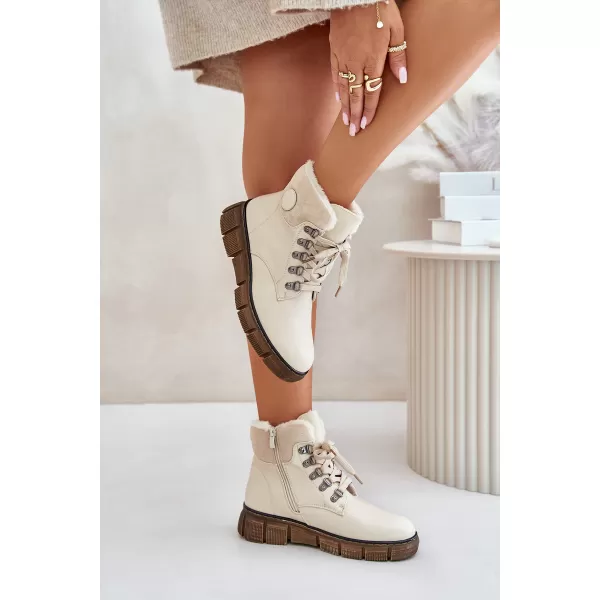  Dámske traperky BOTO 24BT02-7973 BEIGE 