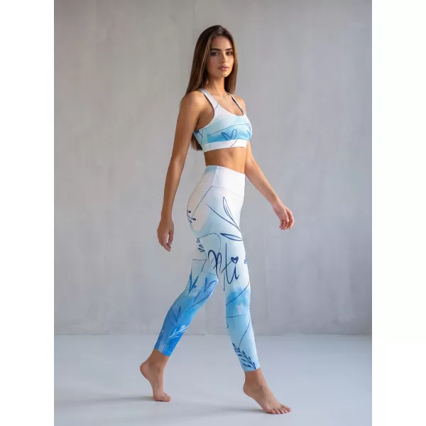  Dámske dlhé legíny premium (nové veľkosti) ALTISPORT VOJ/ALW083LEG05 BIELOMODRÁ 
