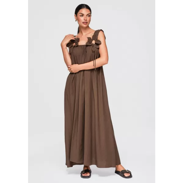  Dámske šaty OMBRE OW-DLR-E0014 BROWN 