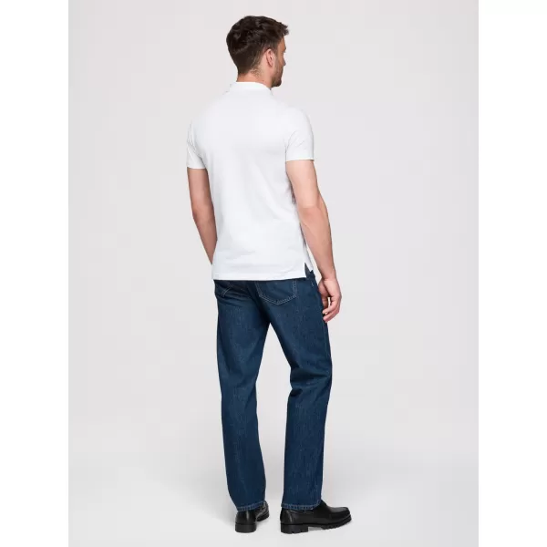  Pánske tričko s golierom OMBRE OM-POBS-0171 WHITE/MAROON/DARK BLUE 