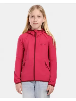 Detská fleece mikina KILPI MEMPHIS-JG 1J0202KI RUŽOVÁ