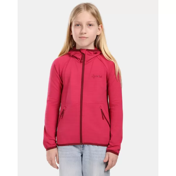  Detská fleece mikina KILPI MEMPHIS-JG 1J0202KI RUŽOVÁ 