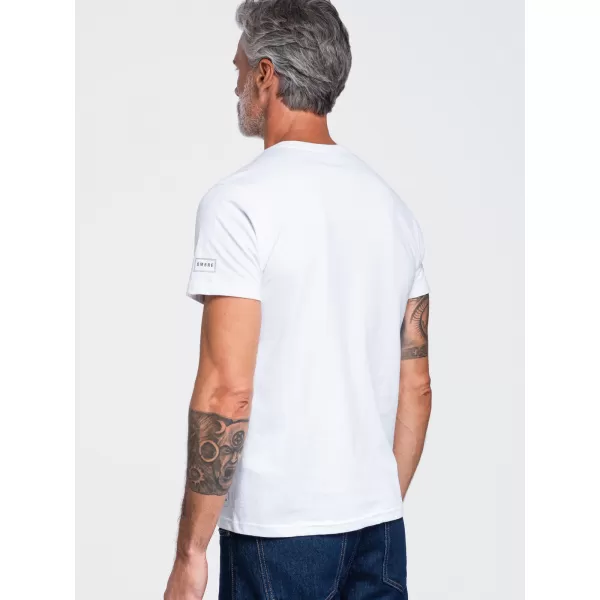  Pánske tričko OMBRE OM-TSPT-0297 WHITE 