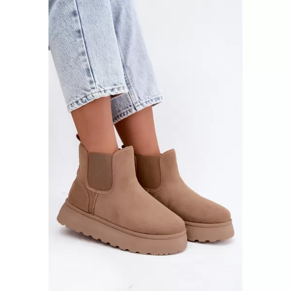  Dámske snehule BIG STAR SHOES UU274173 BEIGE 