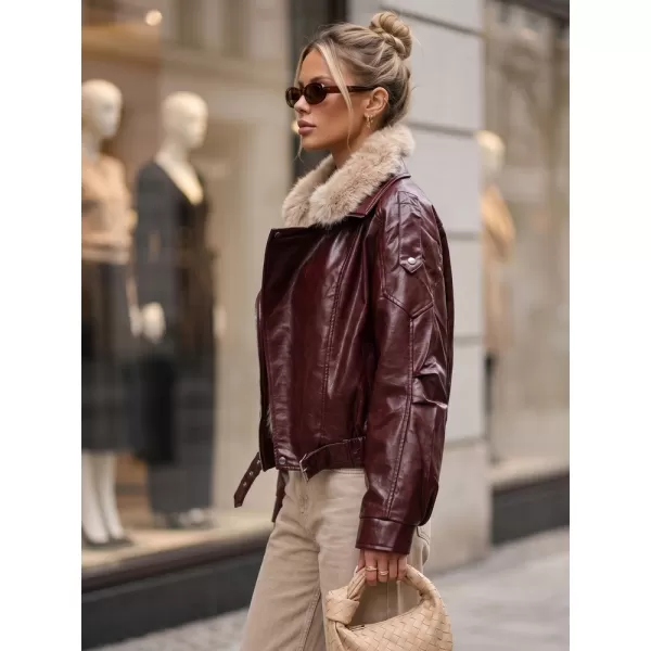  Dámska bunda DSTREET TY5707 BORDOVÁ 