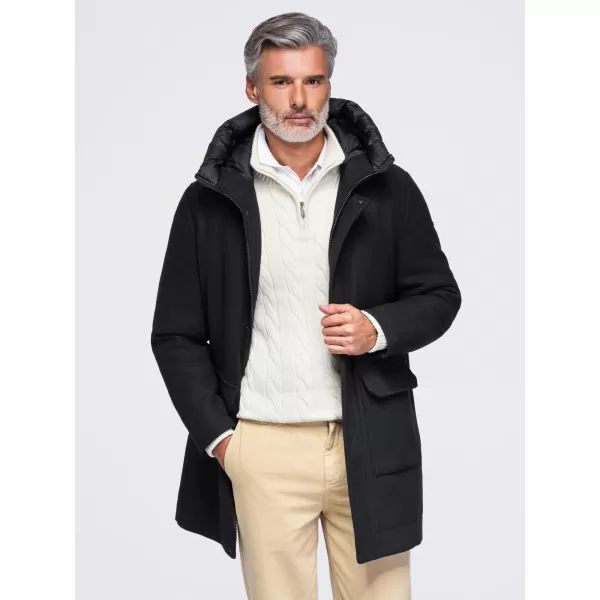  Pánska parka OMBRE OM-COWC-0161 BLACK 