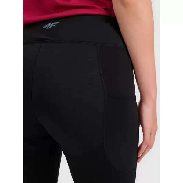  Dámske legíny 4F WAW25TFTIF373 DEEP BLACK 