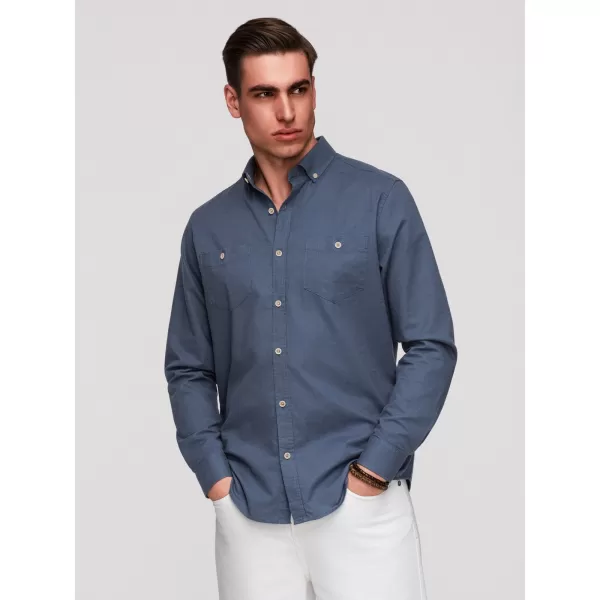  Pánska košeľa OMBRE OM-SHCS-0134 BLUE 