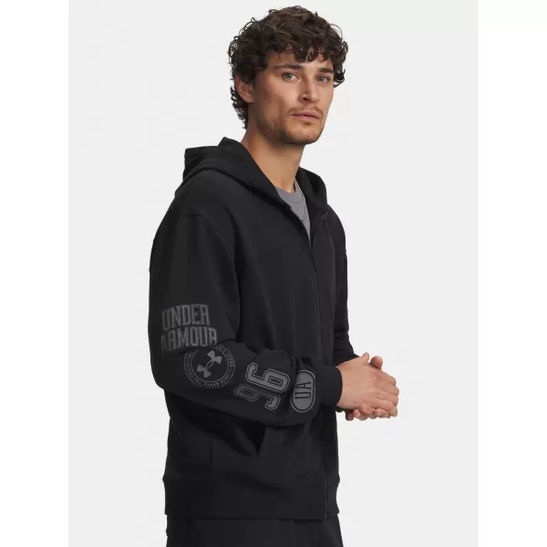  Pánska mikina UNDER ARMOUR UA RIVAL LW GRAPHIC FZ 6014687-001 ČIERNA 