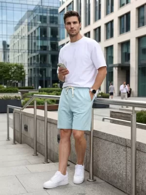 Pánske kraťasy DSTREET SX2631 SVETLO MODRÁ