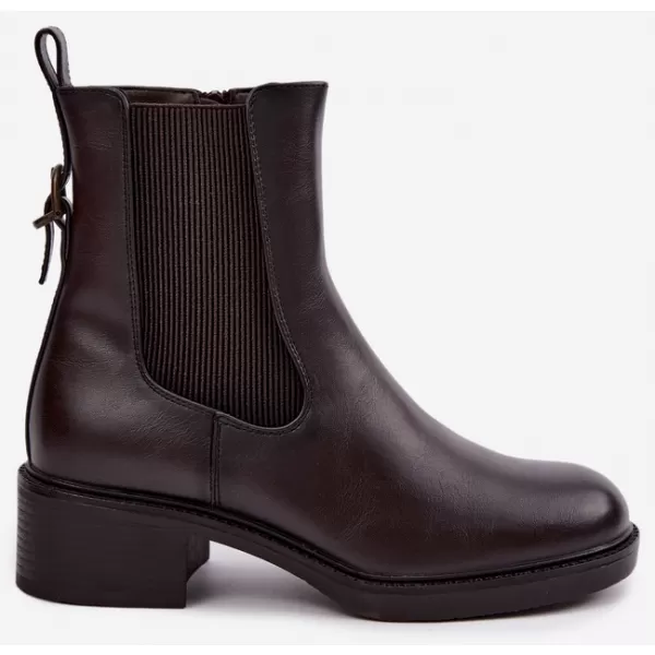  Dámske členkové topánky SERGIO LEONE BT-04 DARK BROWN 