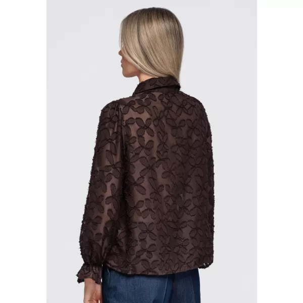  Dámska košeľa OMBRE OW-SH-E0074 BROWN 