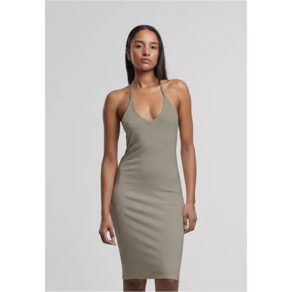  Dámske šaty URBAN CLASSICS TB7547-18328 PALE OLIVE 