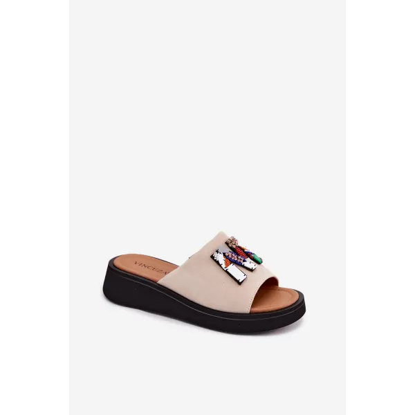  Dámske šľapky VINCEZA 66942 BEIGE 