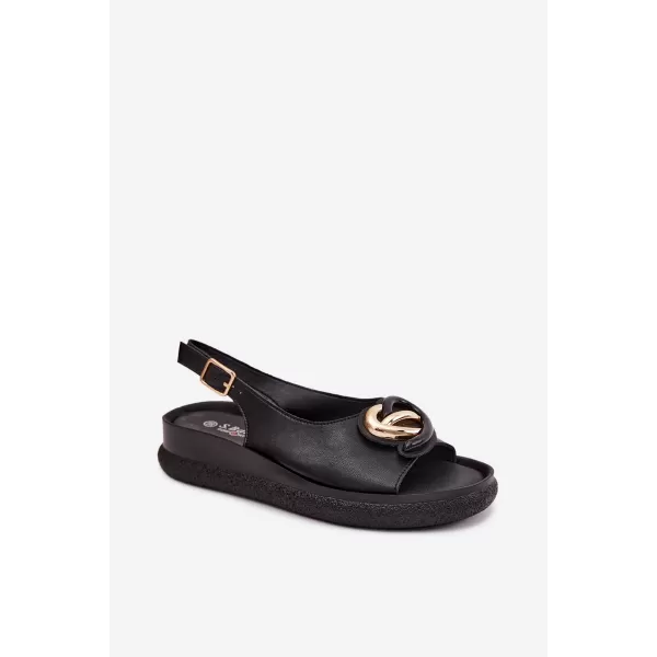  Dámske sandále S.BARSKI KV61-6047 BLACK 