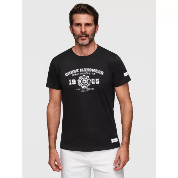  Pánske tričko OMBRE OM-TSPT-0269 BLACK 