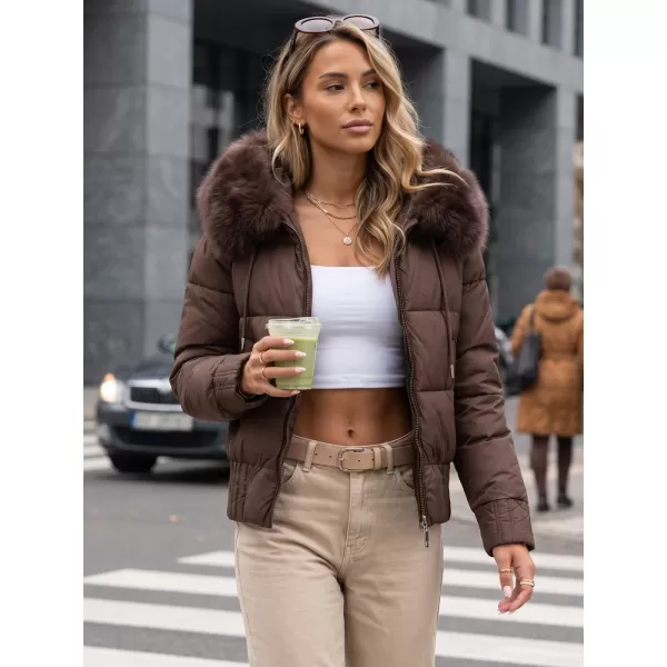  Dámska bunda DSTREET TY5829 HNEDÁ 