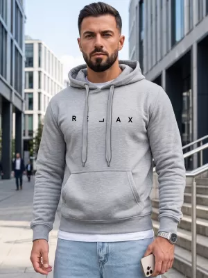 Pánska mikina DSTREET NX0001BX-02-09 SVETLO ŠEDÁ