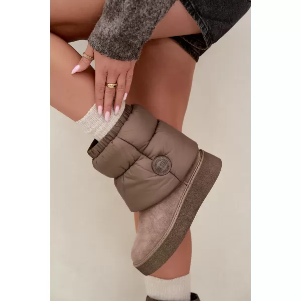  Dámske snehule BIG STAR SHOES UU274732 DARK BEIGE 