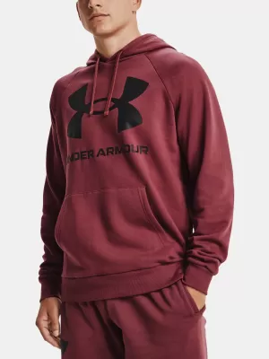 Pánska mikina UNDER ARMOUR RIVAL FLEECE BIG LOGO HD 1357093-652 ČERVENÁ