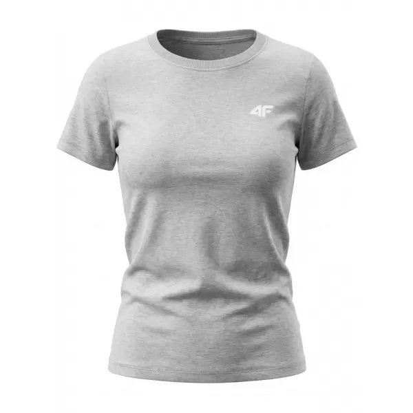  Dámske tričko 4F WMM00TTSHF3306 COLD LIGHT GREY MELANGE 