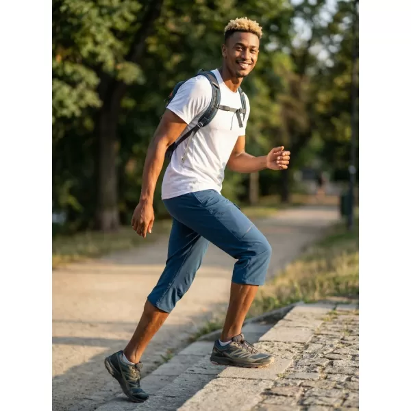  Pánske capri nohavice ALPINE PRO WEDER 2 BLUE WING TEAL 