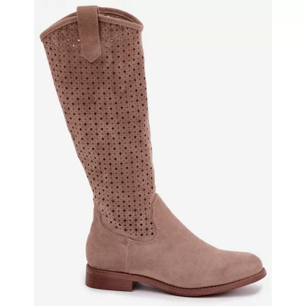  Dámske čižmy S.BARSKI HY62-8144 BEIGE 