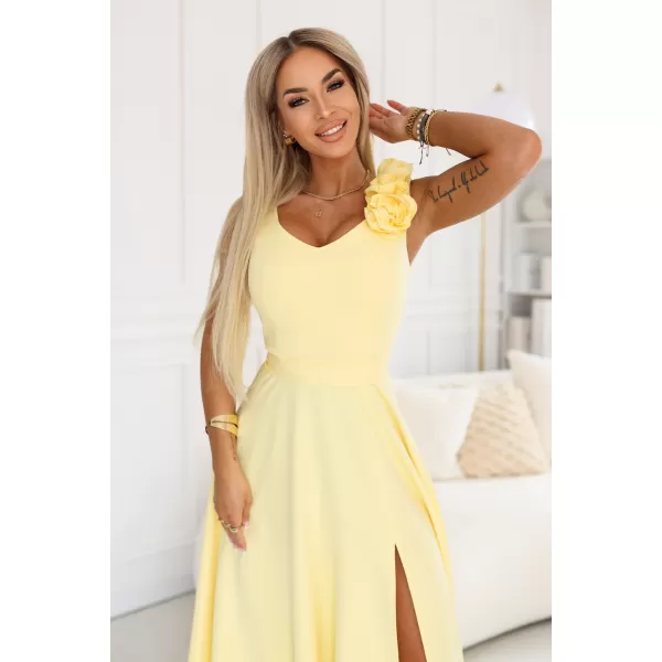 Dámske šaty NUMOCO 643-5 MASLOVO ŽLTÁ 