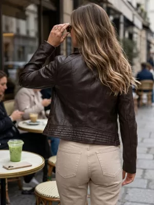 Dámska bunda DSTREET TY5722 HNEDÁ