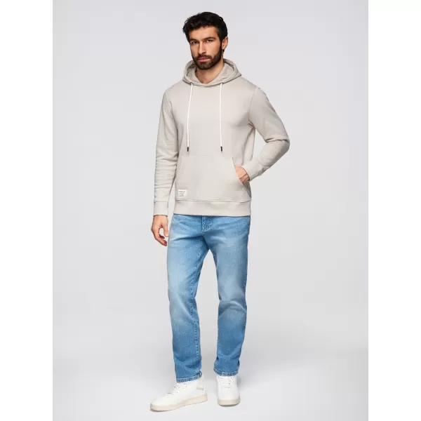  Pánska mikina OMBRE OM-SSBN-0270 LIGHT BEIGE 