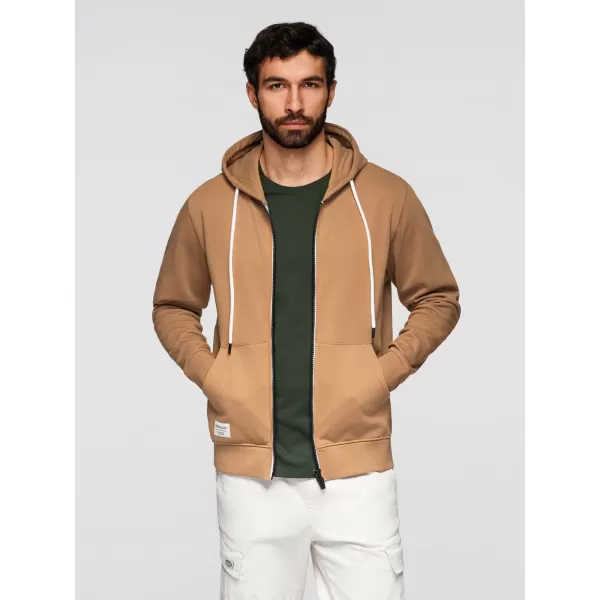 Pánska mikina OMBRE OM-SSBZ-0272 BROWN 