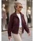 Dámska bunda DSTREET TY6066 BORDOVÁ