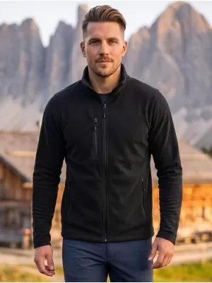 Pánska micro fleece mikina MALFINI FACTOR 852 ČIERNA