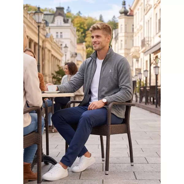  Pánska fleece mikina ALTISPORT ALM002852 ČIERNY MELÍR 