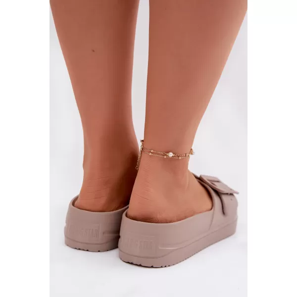  Dámske šľapky BIG STAR SHOES TT274A079 BEIGE 