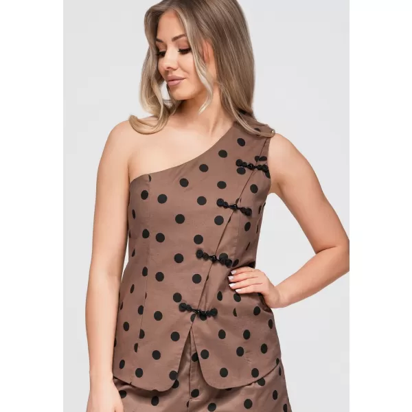  Dámska blúza OMBRE OW-TS-E0061 BROWN 